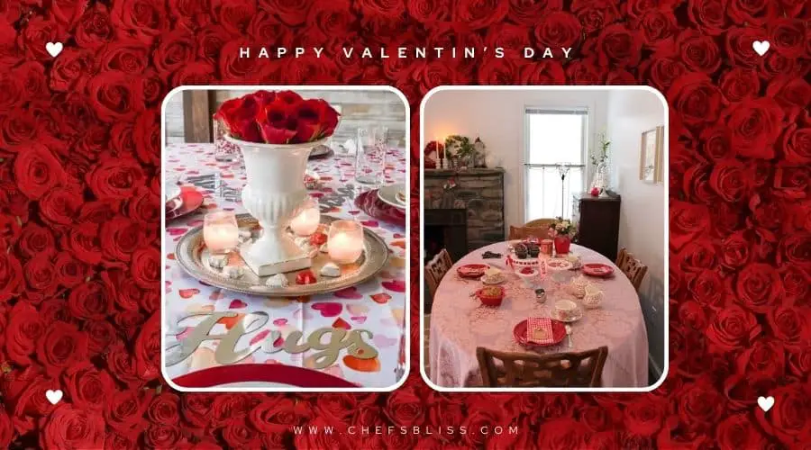 valentine’s day tablecloth decor ideas