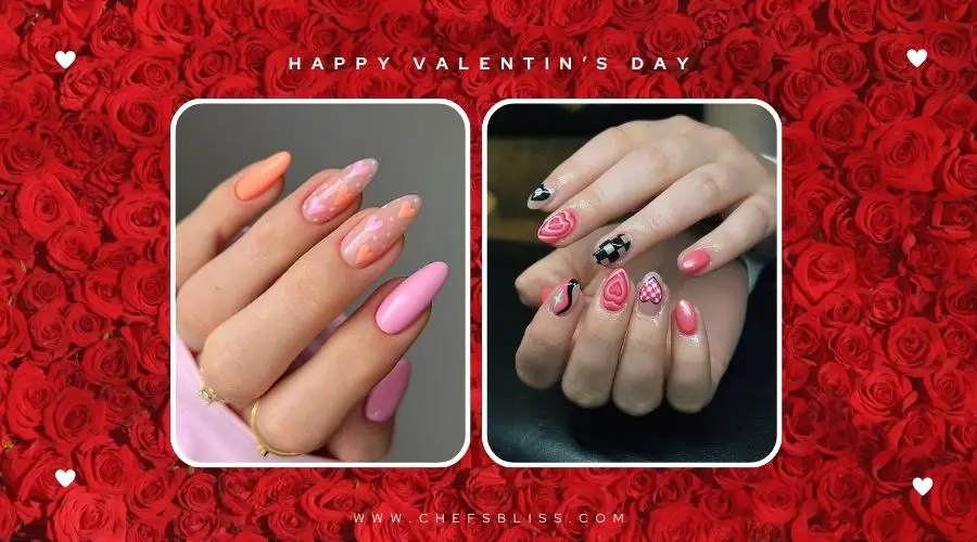 valentine’s day textured nail ideas