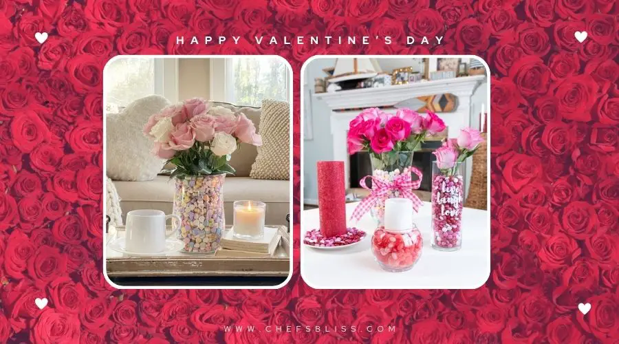 valentine’s day vase decor ideas