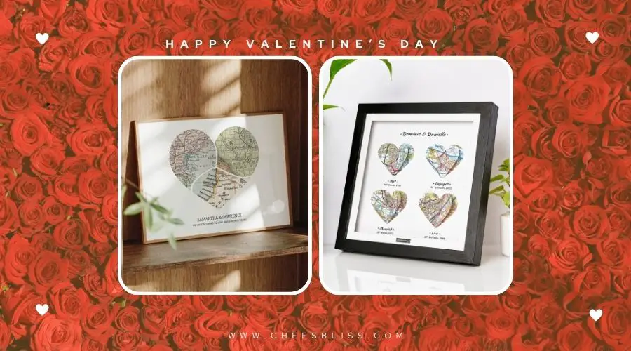 valentine’s day vintage map gift ideas