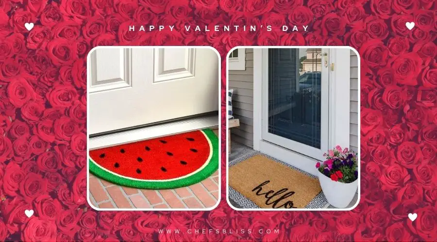 valentine’s day welcome mat decor ideas