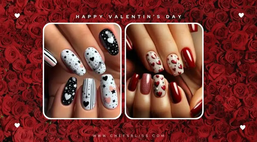 valentine’s day whimsical heart nail ideas