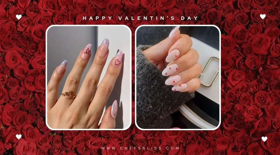 valentine’s day whimsical love nail ideas