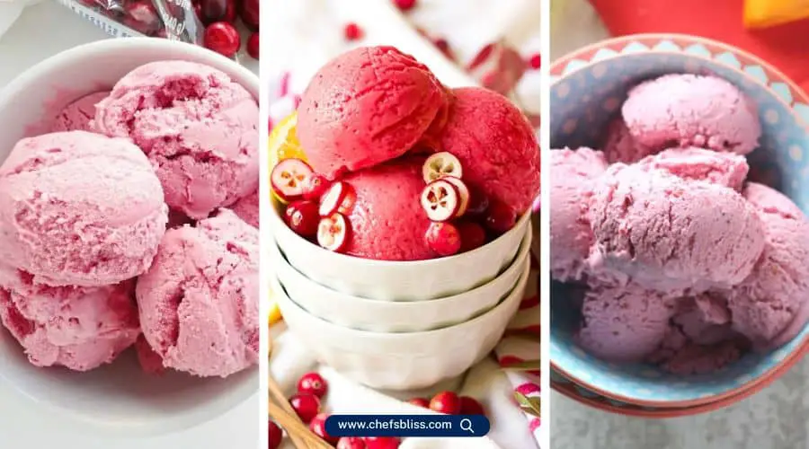 cranberry ice cream recipes