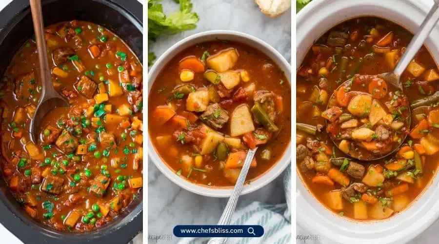 crockpot beef vegetable soup recipes