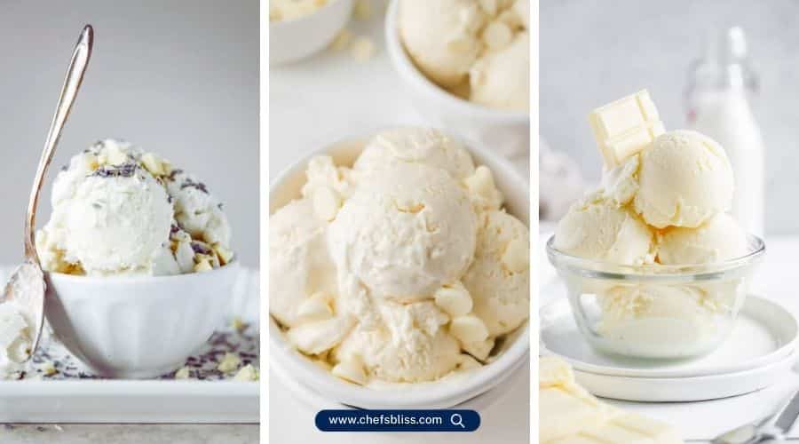 white chocolate ice cream recipes